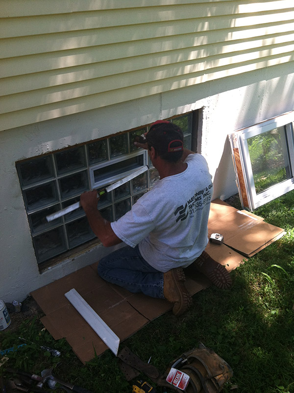 Glass Block basement security windows