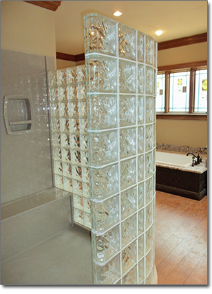 Glass Block Showers | Doorless Glass Block Shower Contractor St. Louis