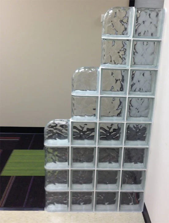 glass block wall partition