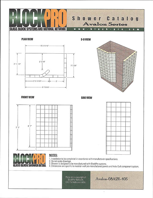 glass block shower design 1