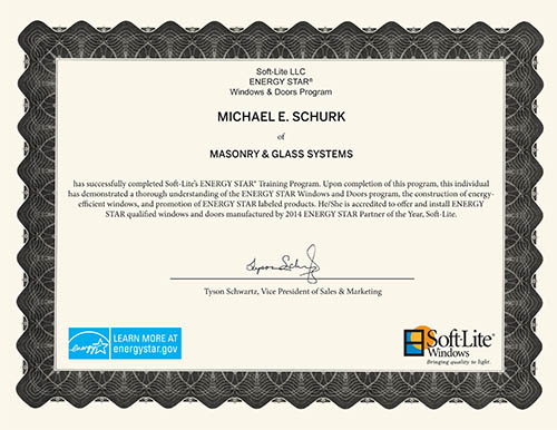 MICHAEL SCHURK Certificate