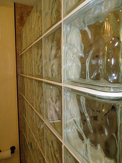 glass block shower 1