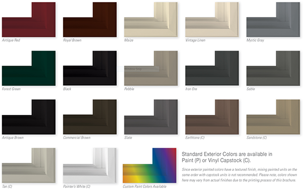 Window Color Options - Masonry & Glass Systems Inc