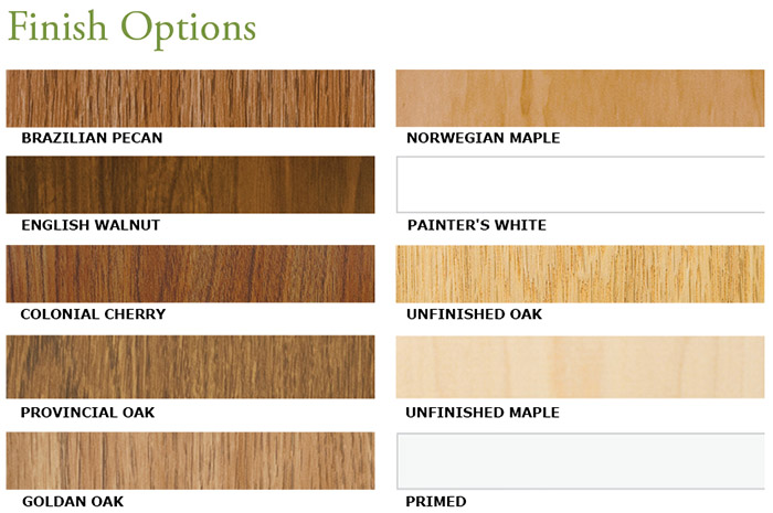 madera finish options 700