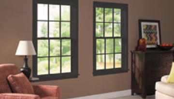 rsw-double-hung-living-room-painted-black replacement windows in Chesterfield, MO